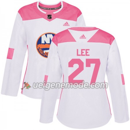 Dame Eishockey New York Islanders Trikot Anders Lee 27 Adidas 2017-2018 Weiß Pink Fashion Authentic
